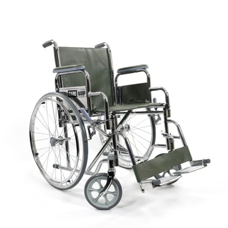 SILLA DE RUEDAS EN ACERO CROMADO